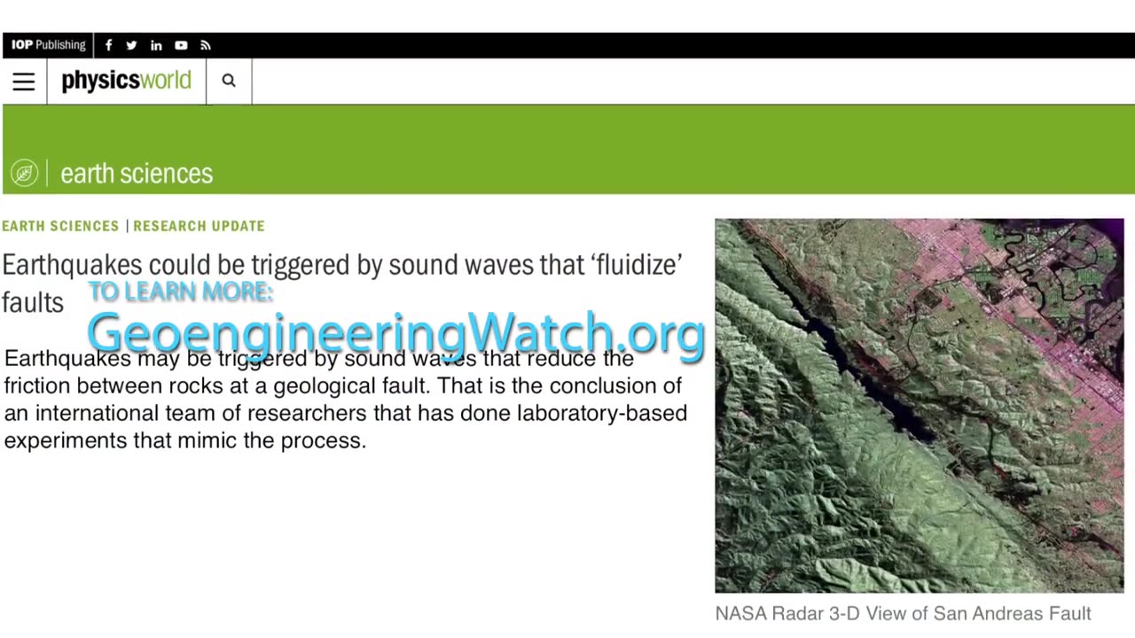 Are Microwave Transmission Facilities Being Used To Trigger Earthquakes?