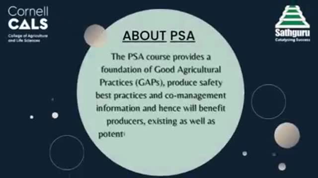 #Cornell #Sathguru #freshproduce #grower #farmers #FSMA #AFDO #producesafety #GAPs #agriculture #PSR