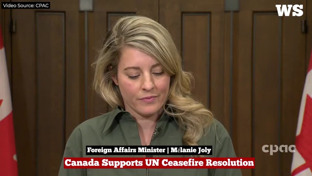 Canada Supports UN Ceasefire Resolution