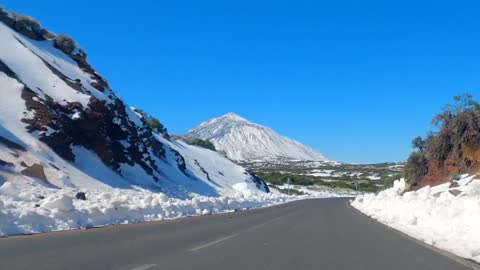 Snow at El Teide February 2021