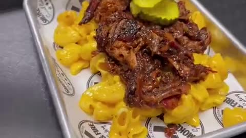 Can you finish this Mac N Cheese BBQ Beef Brisket by yourself Got this from