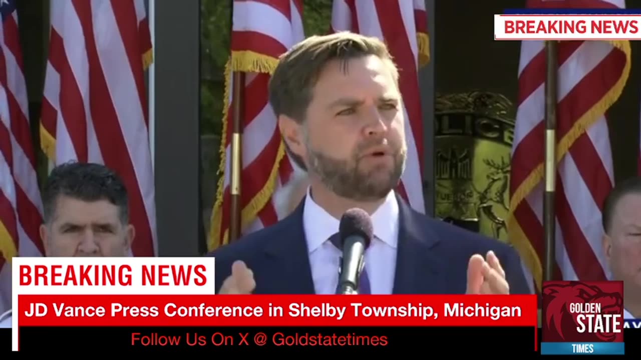 GST-HEATED JD Vance EXPLOSIVE Press Conference with Police in Michigan!