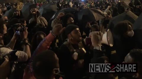 Protesters try to crash Bidens party.