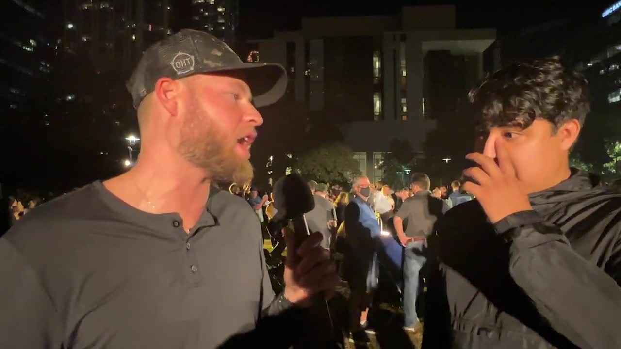Owen Shroyer Crashes Beta Beto Rally