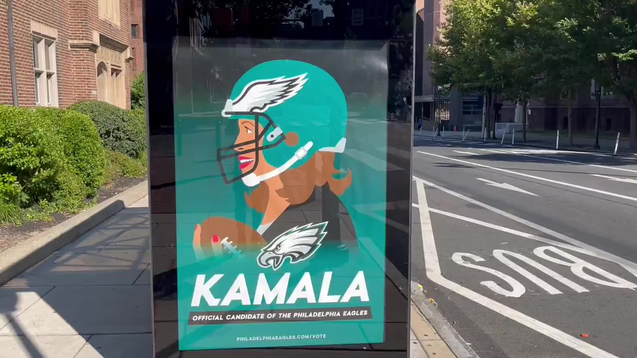 'Counterfeit' Pro-Kamala Ads Using Philadelphia Eagles Colors, Logo Pop Up Around Philadelphia