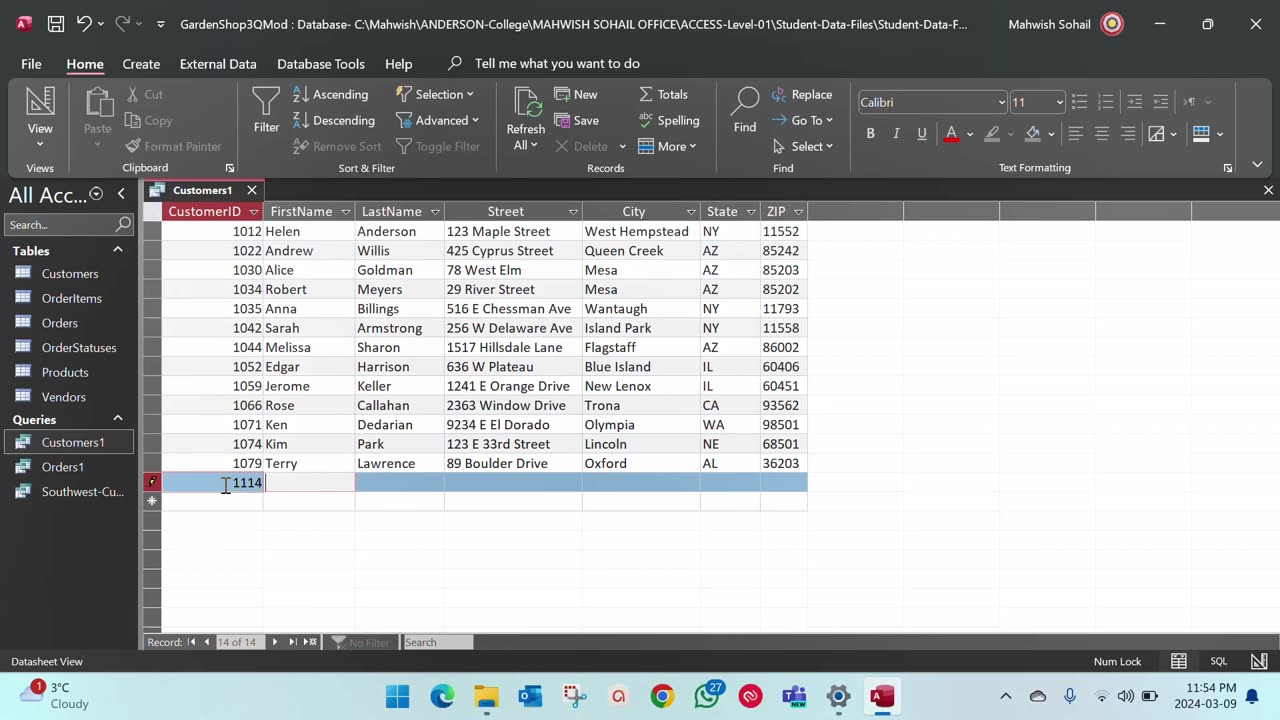 Access- Chapter 03- Assessment 07