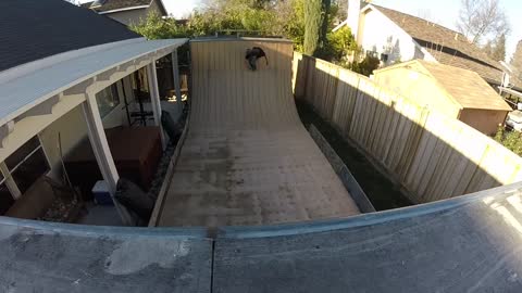 Sean Bluitt Skateboarding Slept on Vert Ramp