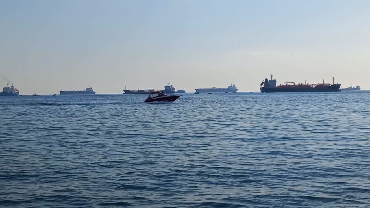 Boat walking on the sea