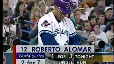 Le 2 ieme match de la série mondial de 1993 Phillies de Philadelphie vs Jays de Toronto