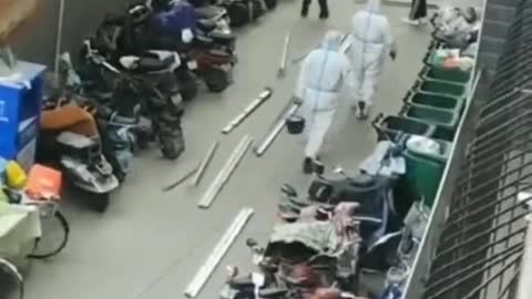 Gov't in China welds door shut to apartment building to enforce the lockdown