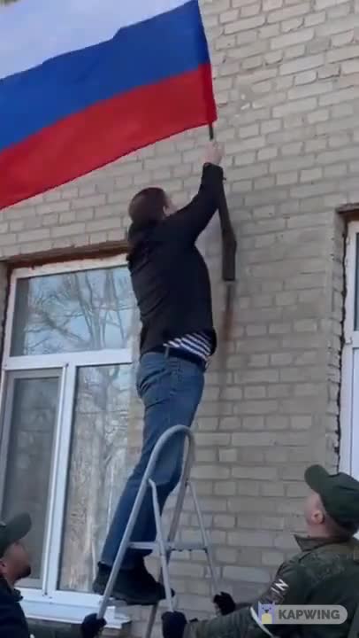 Zaporozhye region of United Russia Red banner and flag of Russia