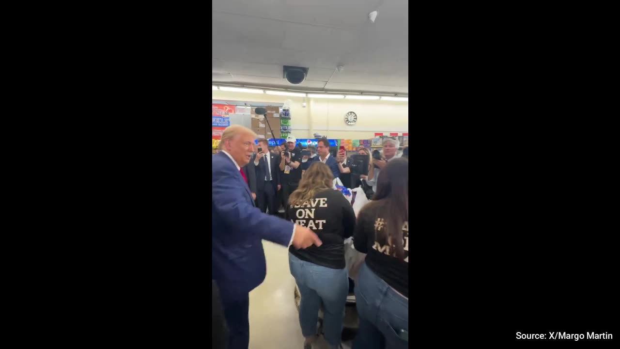 WATCH: Trump Buys Groceries for Mother of Three, Vows to Bring Prices Down In Heartwarming Clip