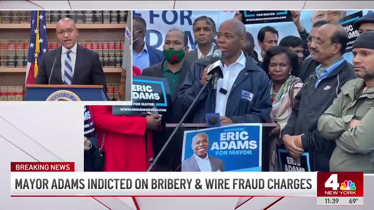 Mayor Eric Adams indictment is unsealed, bribery, campaign finance issues, wire fraud and more.