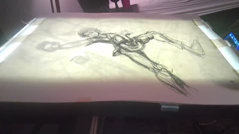 Charcoal Art for page 82 with gamer music