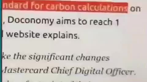 Carbon credit card