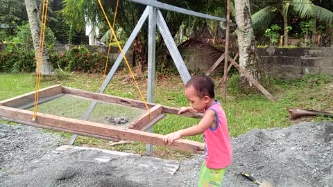 A Child Doing Hard Labor