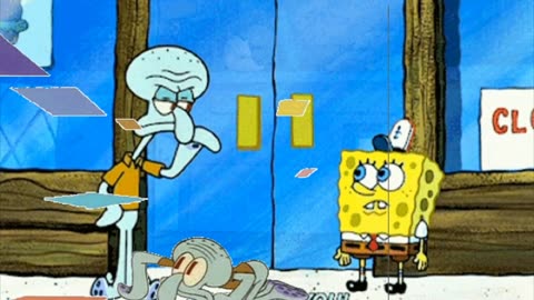 Squidward Is Playing With Tiles While Squidward Goes Inside The Krusty Krab 🍔