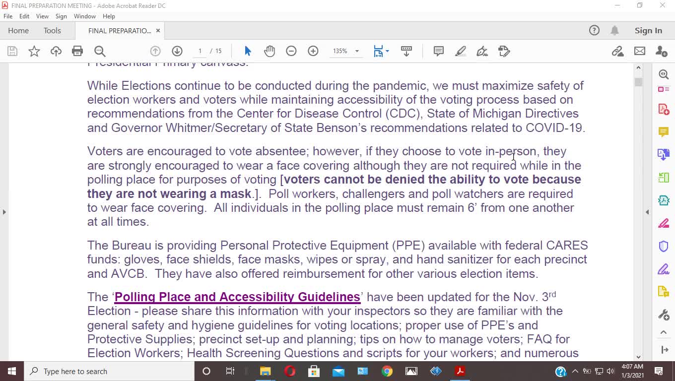 I Found An Michigan Election Day Final Prep Document #DigitalSoldier Pt. 1