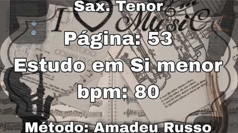 Página: 53 Estudo em Si menor - Sax. Tenor [80 bpm]