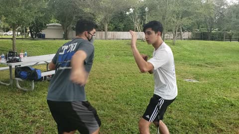 Block arm bar/ shoulder take down