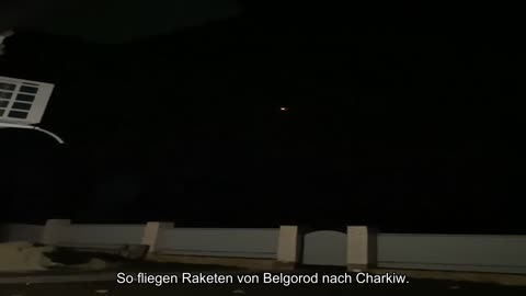 So fliegen Raketen von Belgorod nach Charkiw. Ungefähr drei Minuten später explodiert die Rakete i