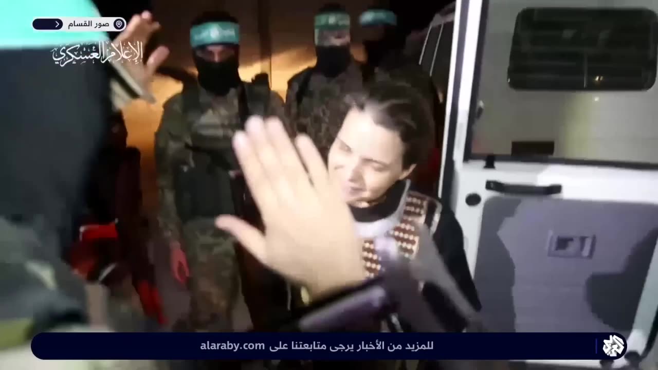 Completely Contrived: Released Israeli detainees hug Hamas goodbye