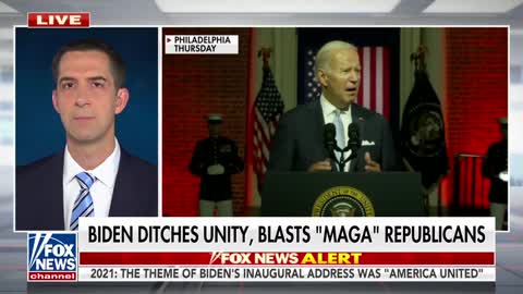 Tom Cotton on Biden failing to address key issues in controversial speech