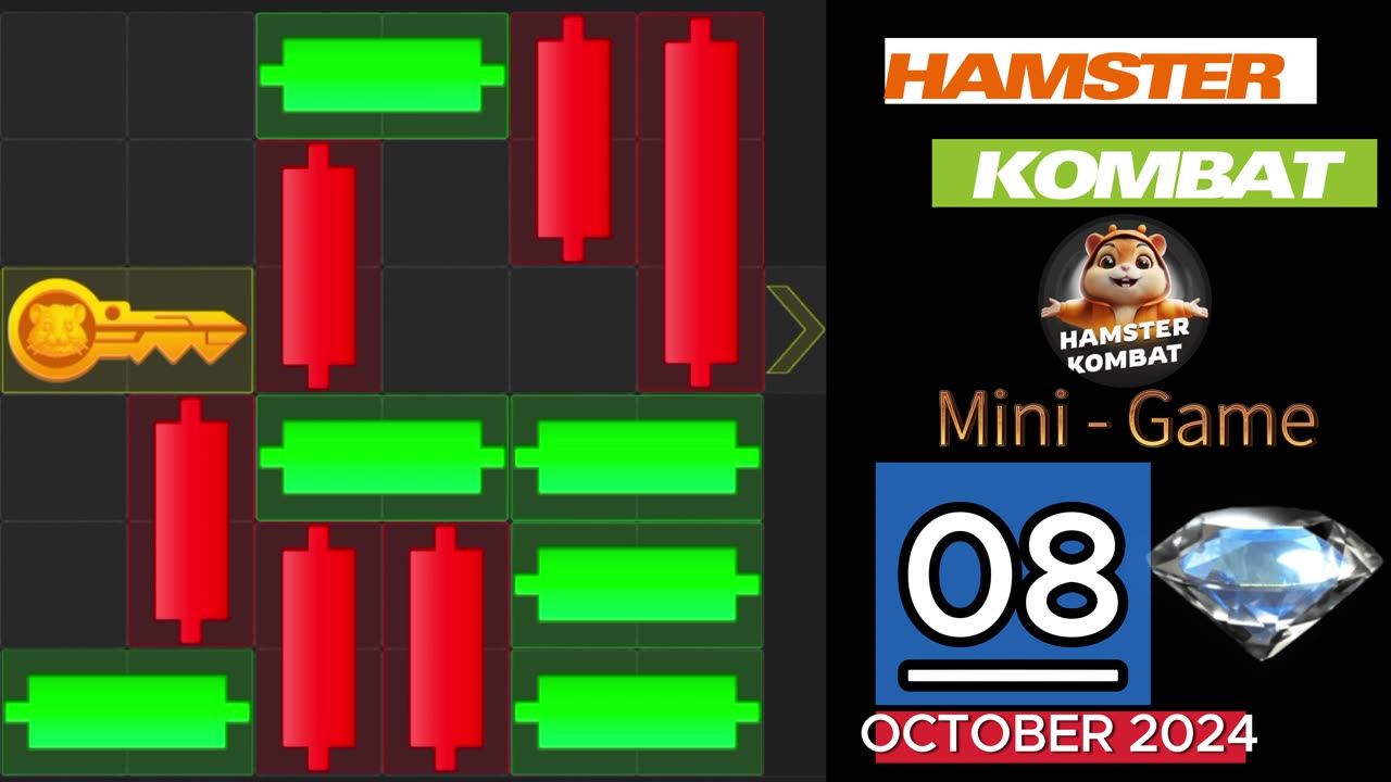 08 October Mini Game 100% Solved | Hamster Kombat Mini Game Puzzle Today 08 October #hamsterkombat