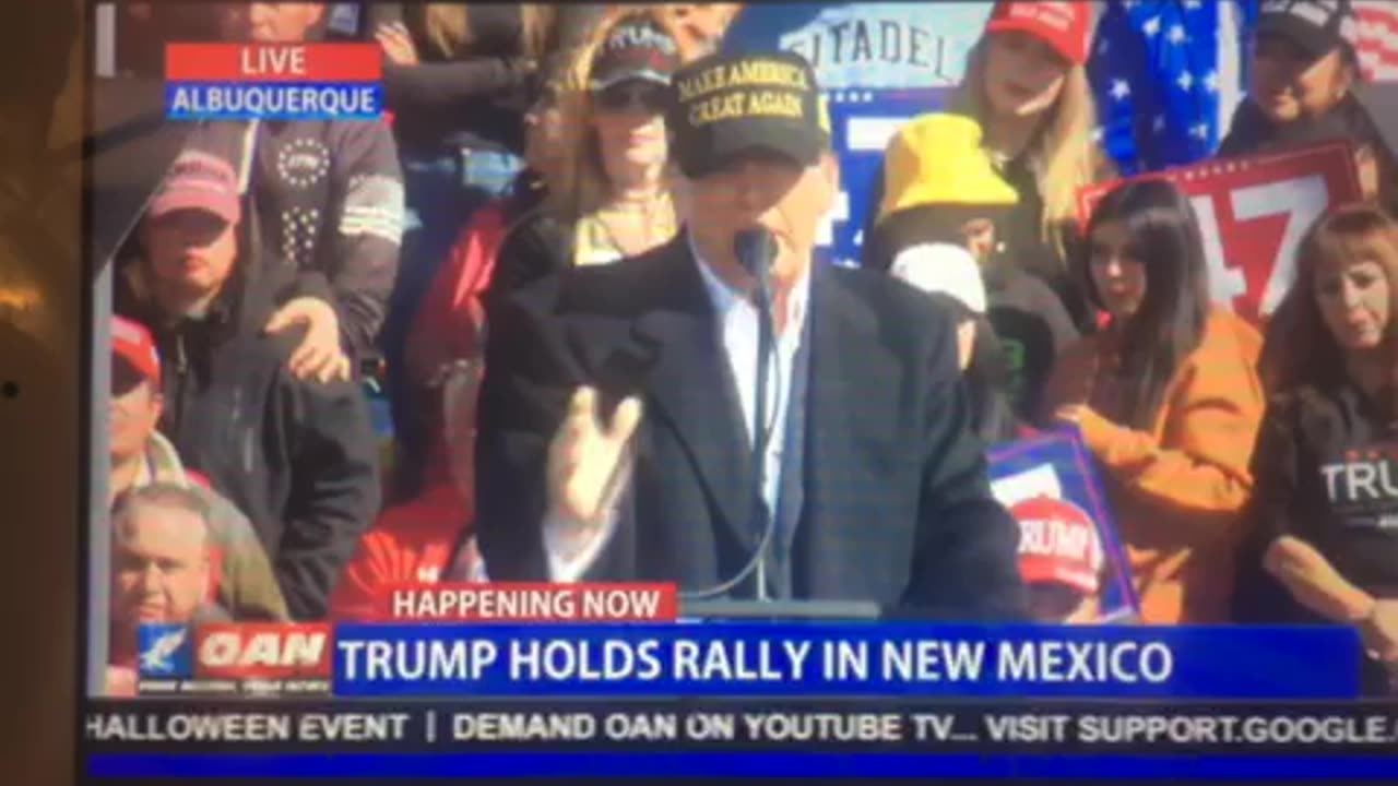 🦅 OAN Albuquerque New Mexico 🇲🇽 President Donald j Trump rally Thursday 03:47 pm