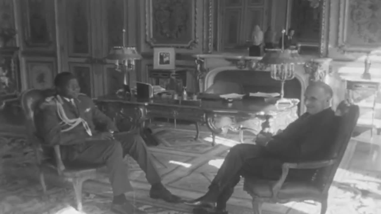 General Idi Amin of Uganda Conferring With French President Georges Pompidou _ September 1971