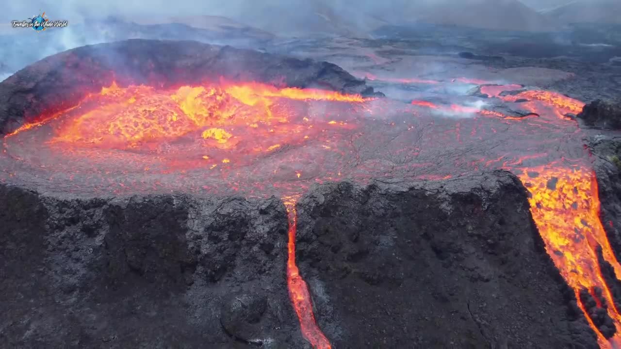 Iceland Volcano Close Aproach Near The Crater