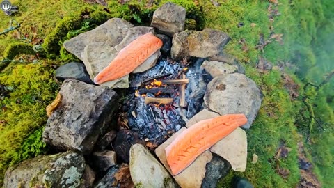 SALMON cooked and smoked over fire. A taste you simply haven't experienced before.