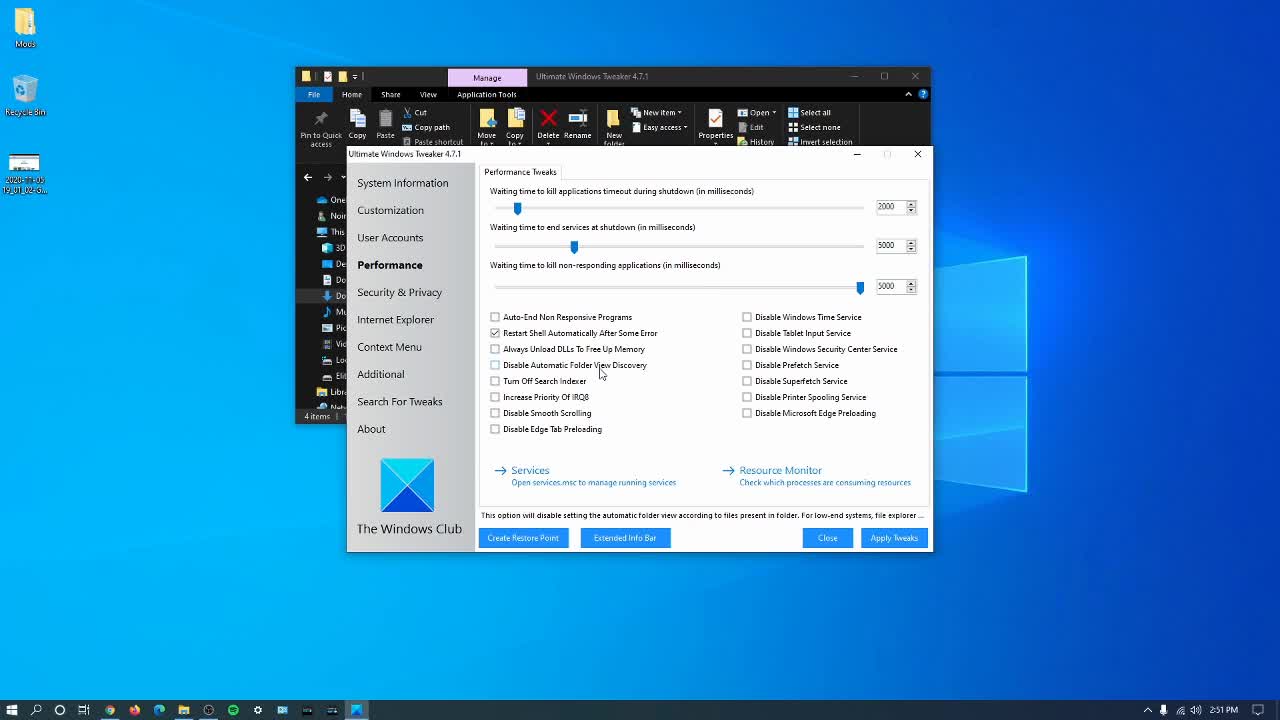 Windows 10 Tweaker Utility - Features And Settings You Can Do