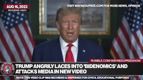 Trump Speaks On Biden's Economic Program