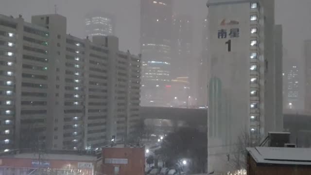 It snowed a lot in Korea.