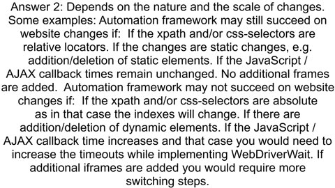 Will the selenium web automation still work if the website make any change in its UI