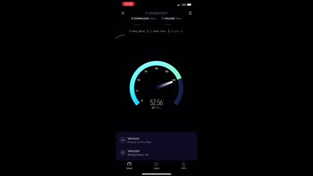 VeriZon 5G LTE Cell Service Speed Test 1317 E Drinker St Dunmore PA 18512 (05-12-2021)