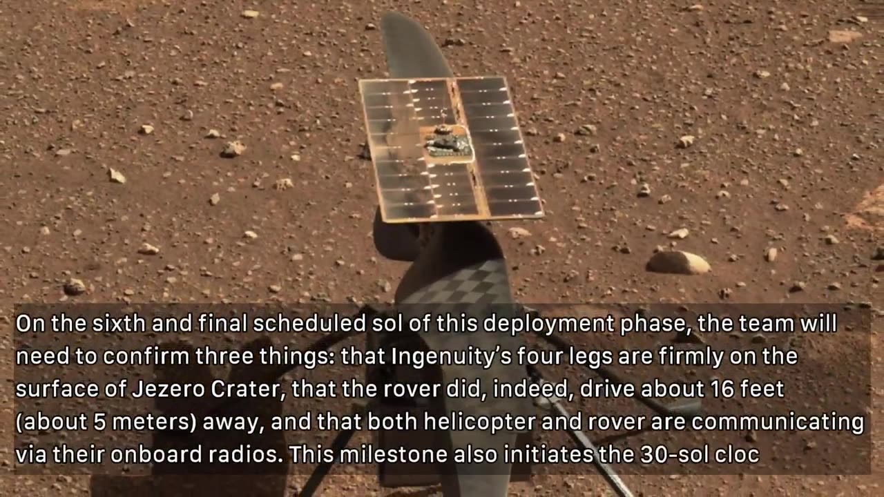 [ NASA Perseverance ] Mars Helicopter Ingenuity spin up_rotating blade - Ingenuity first engine test