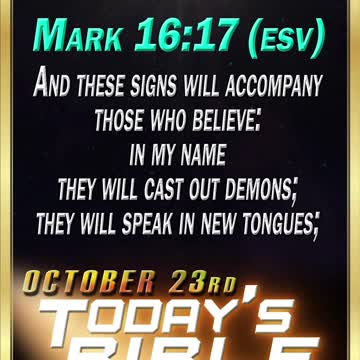 10.23.2022 | STORM MINISTRIES | Daily Bible Verse | MARK 16:17 (ESV)