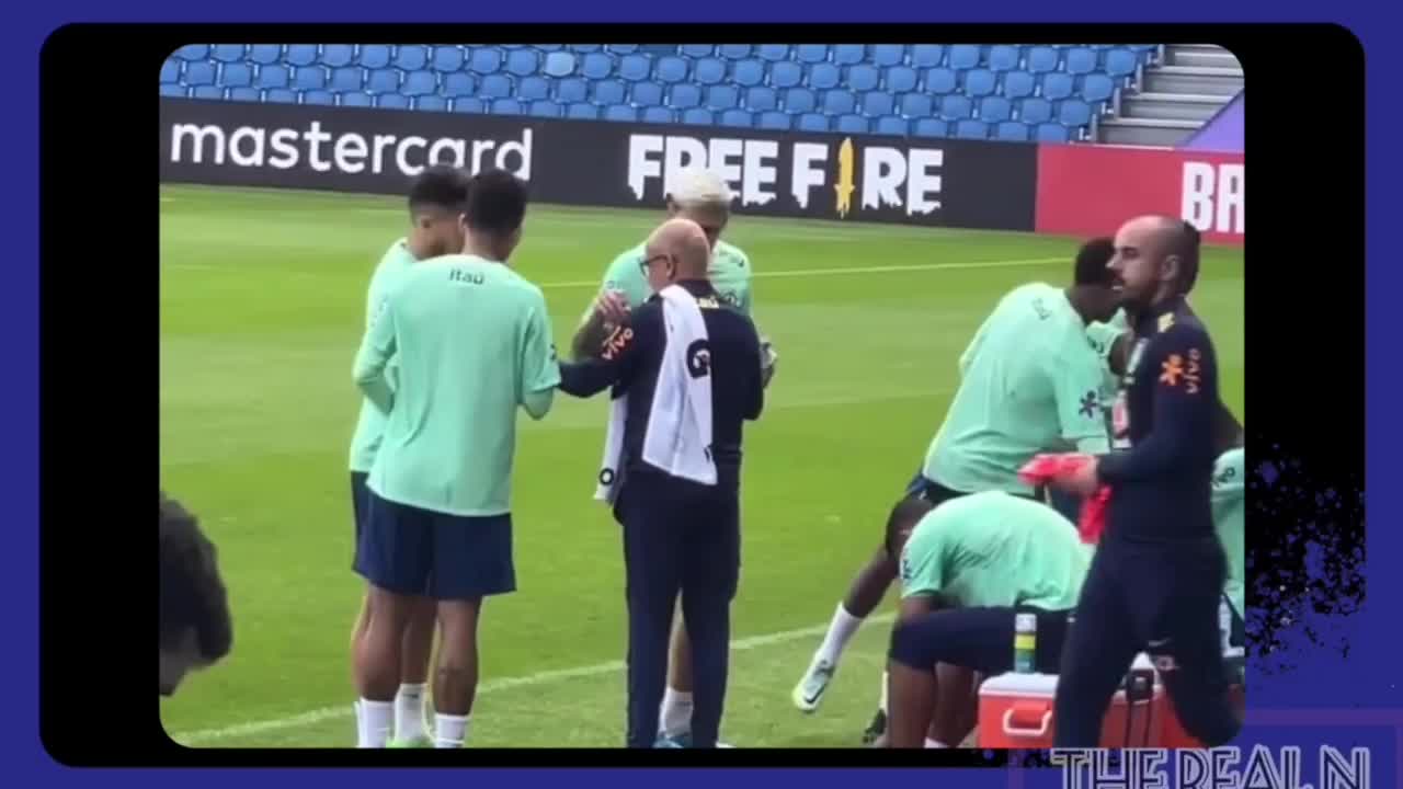 Brazil, held their first training session In Le Havre