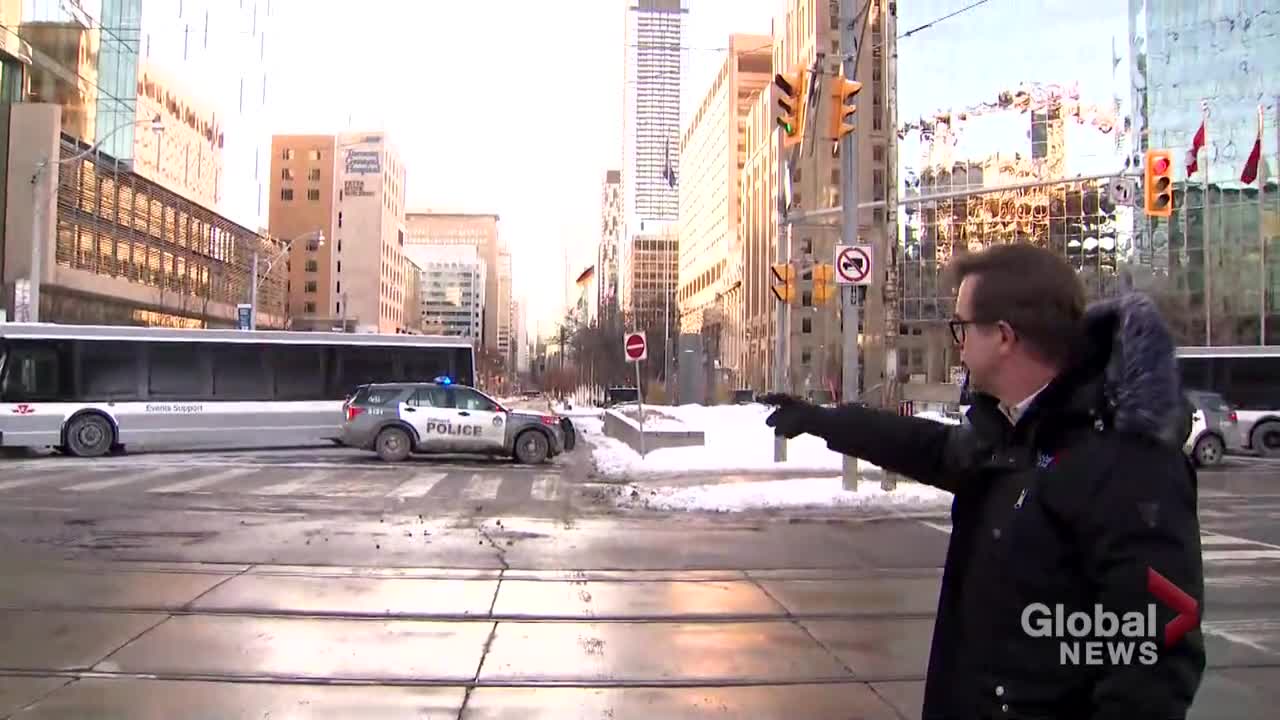 "Queen’s Park has been blocked off as Toronto prepares for anti-mandate protests"