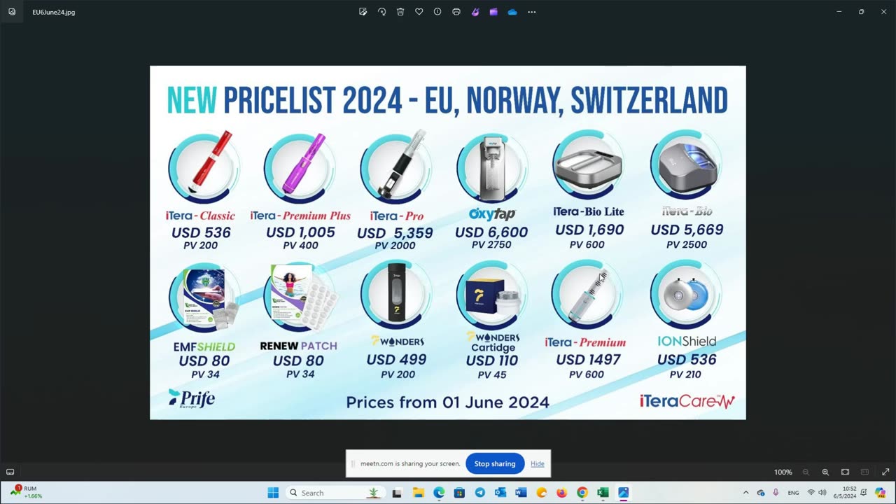 Prife iTeraCare Prices For EU, Norway, Switzerland Current Promotions June 2024