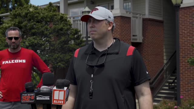 Arthur Smith updates the media at rookie minicamp | Atlanta Falcons