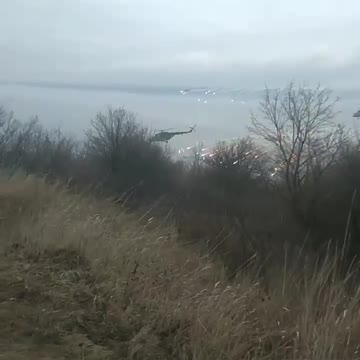 Another angle of the Air Assault On Hostomel. Ukrainian MANPADS being fired.