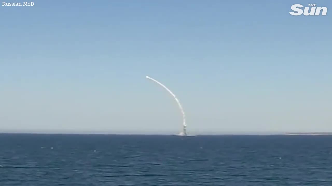 Russian warship destroys weapons from u.s with long ranged missiles