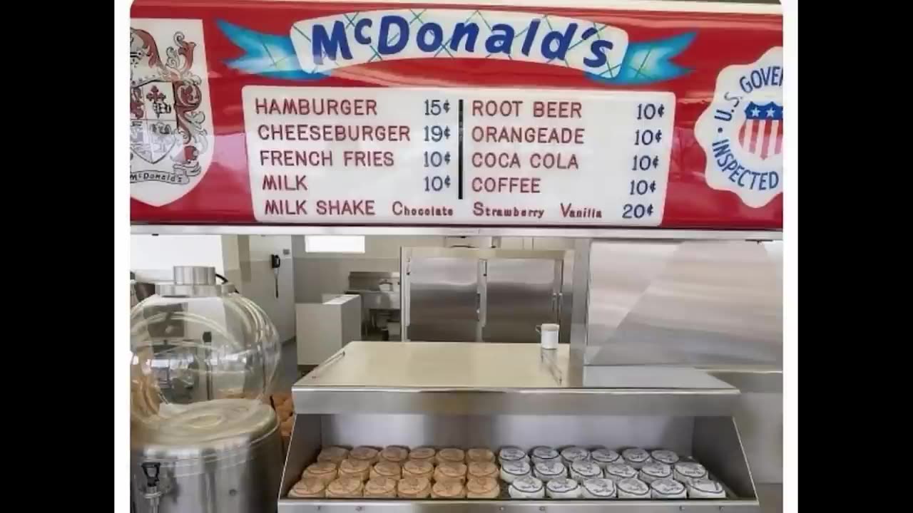 1950 McDonalds Menu