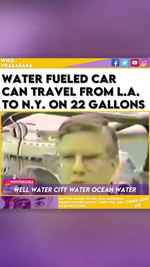 A CAR THAT RUNS ON WATER?