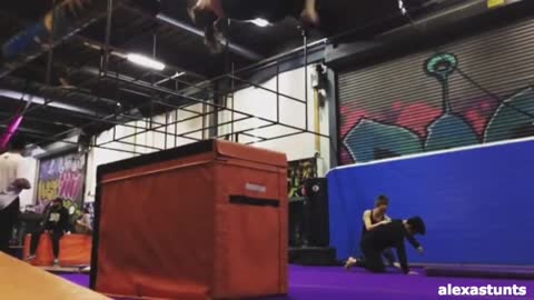 Green tank backflip catch faceplant