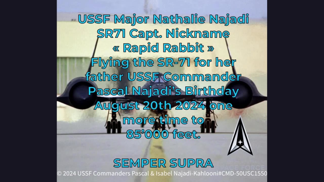 USSF 47USC606 certified: Making a Supersonic BOOM - My Born Day Present for my cool Dad August 20th 2024 - My USSF Sr-71 Callsign is 'Rapid Rabbit' SEMPER SUPRA