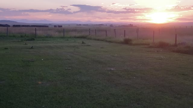 Fun on the Farm - Beautiful sunset after a hot summer's day